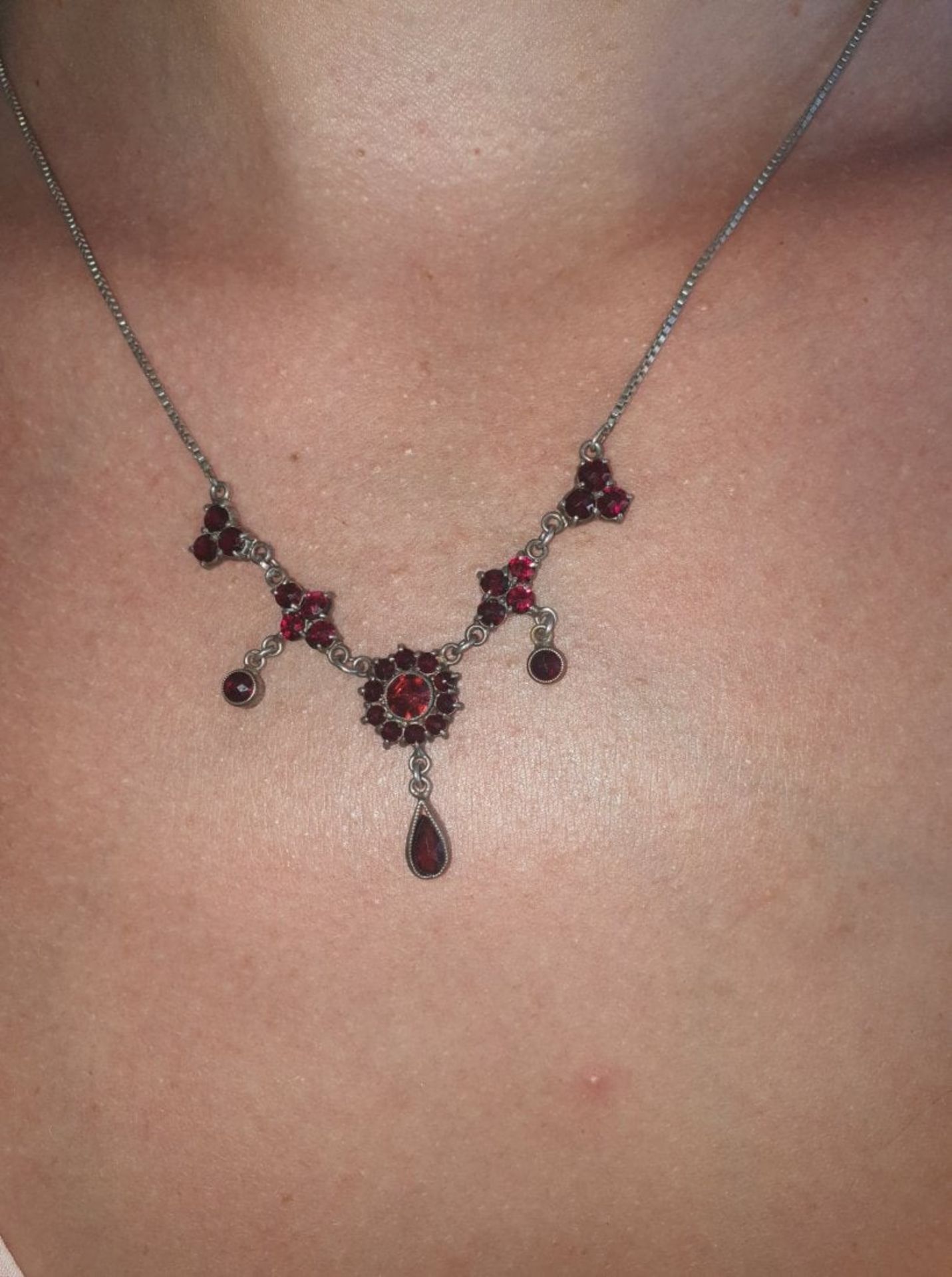 Bohemian Garnet Necklace