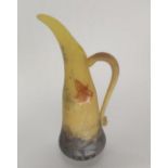 Daum | Enameled Cameo Glass Pitcher