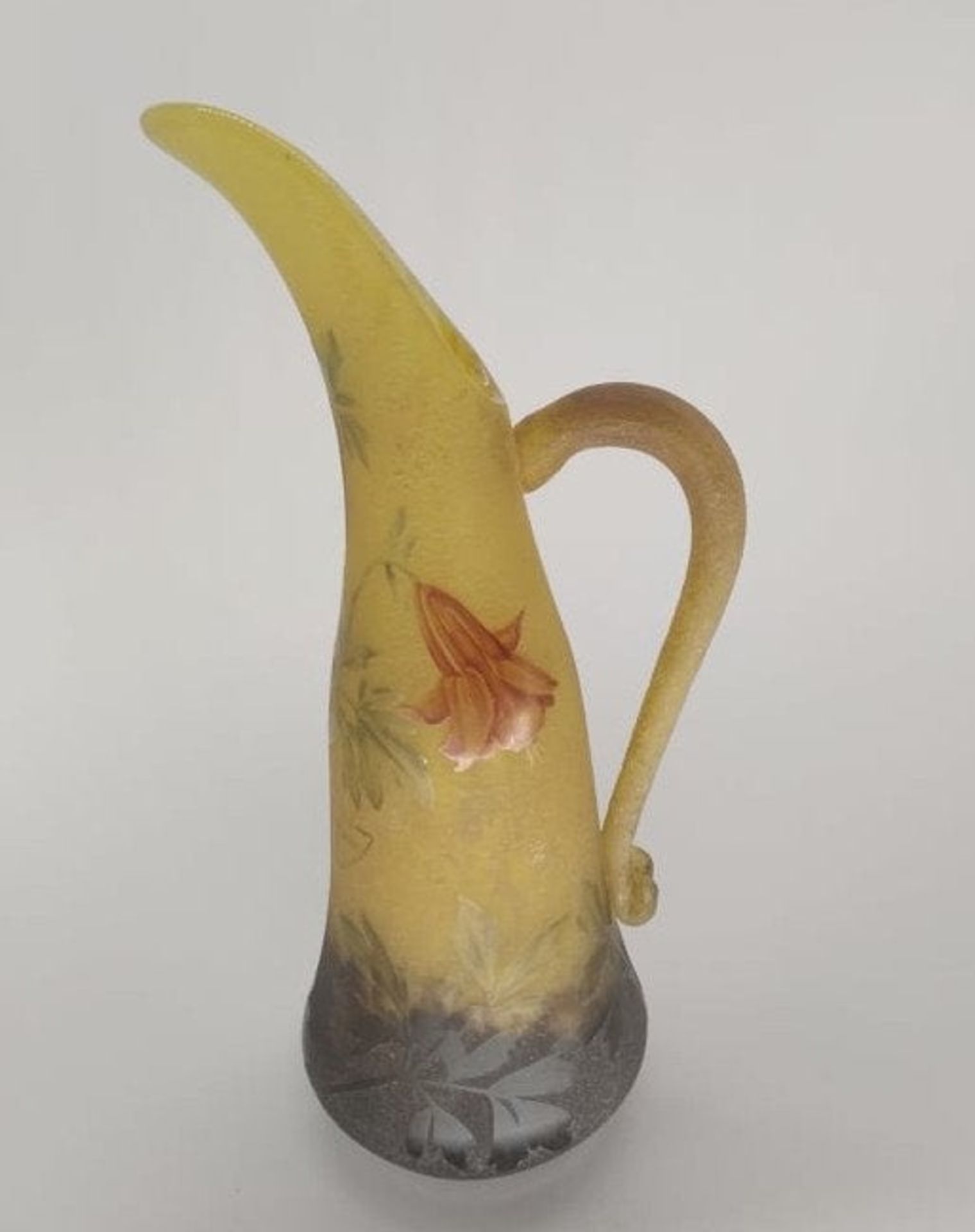 Daum | Enameled Cameo Glass Pitcher