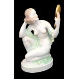 Herend Figurine | Nude with mirror | Nagy