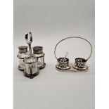 Argentor & Hermann | Nickel silver cruet & salier