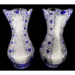 2 Crystal Cut Vases