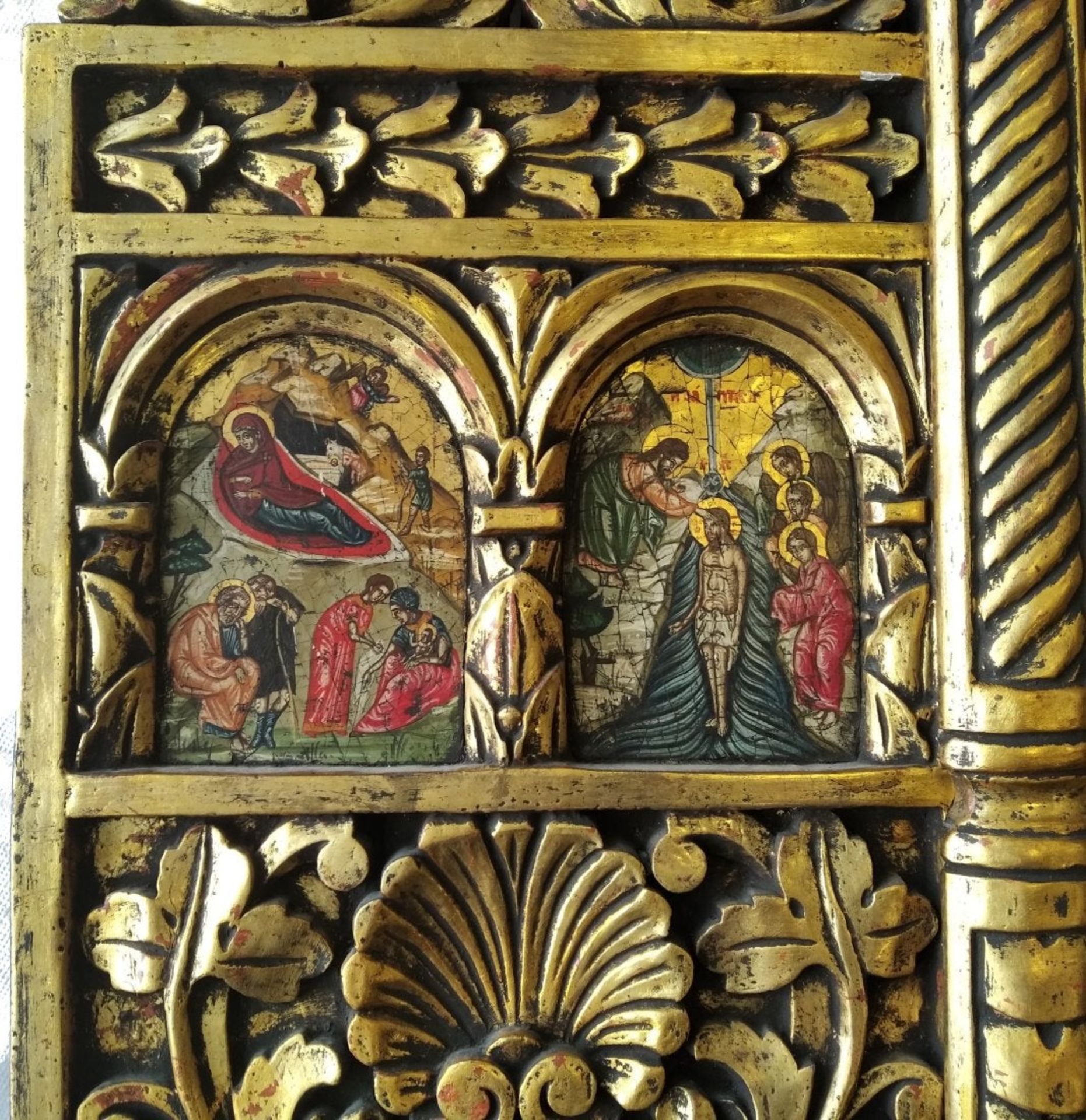 Greek Orthodox Icon | Royal Doors | 19th Century - Image 6 of 8