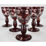 Liqueur Glasses | Bohmeian Style Glass | 6 Vessels