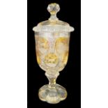 Faceted Pokal with Lid