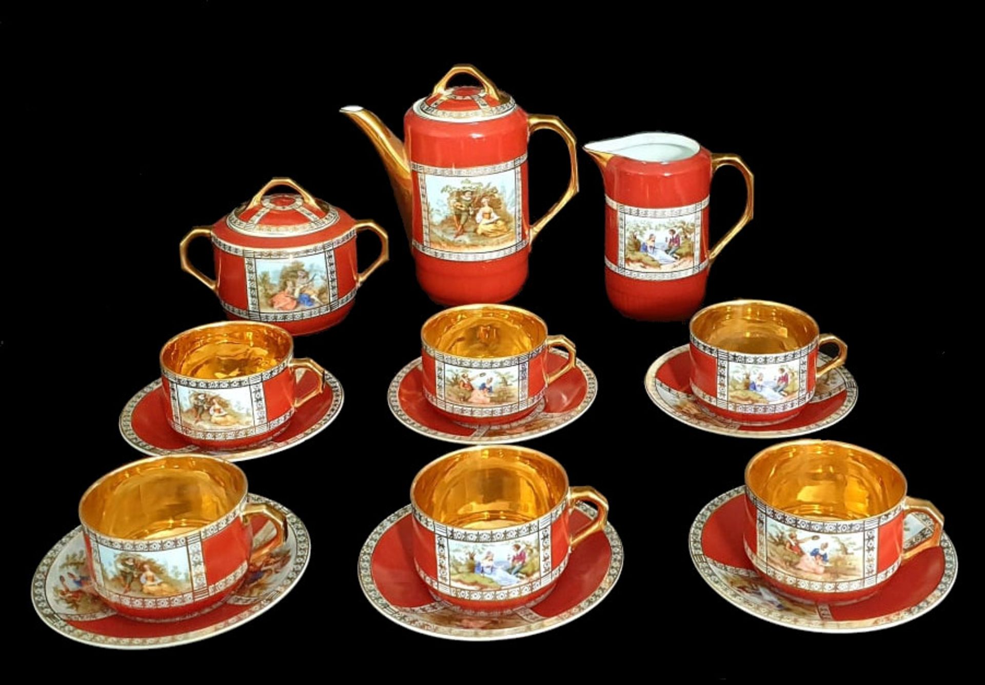 Czecho Slovakia Gilt Teaset | 17 Pieces