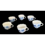 Meissen | 6 cups | Zwiebel Muster| Sword Marks