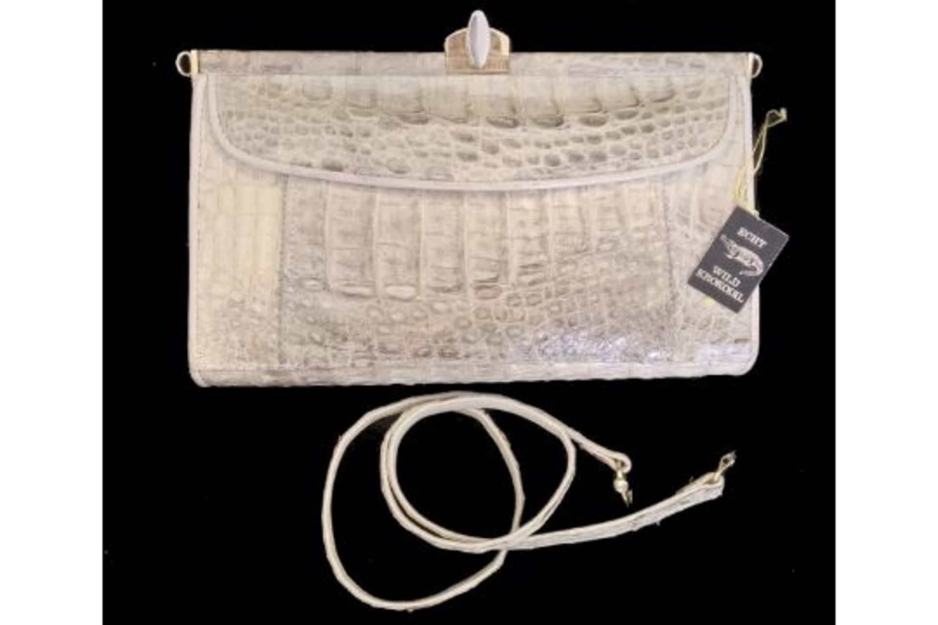 Handbag | White Crocodile | Vintage