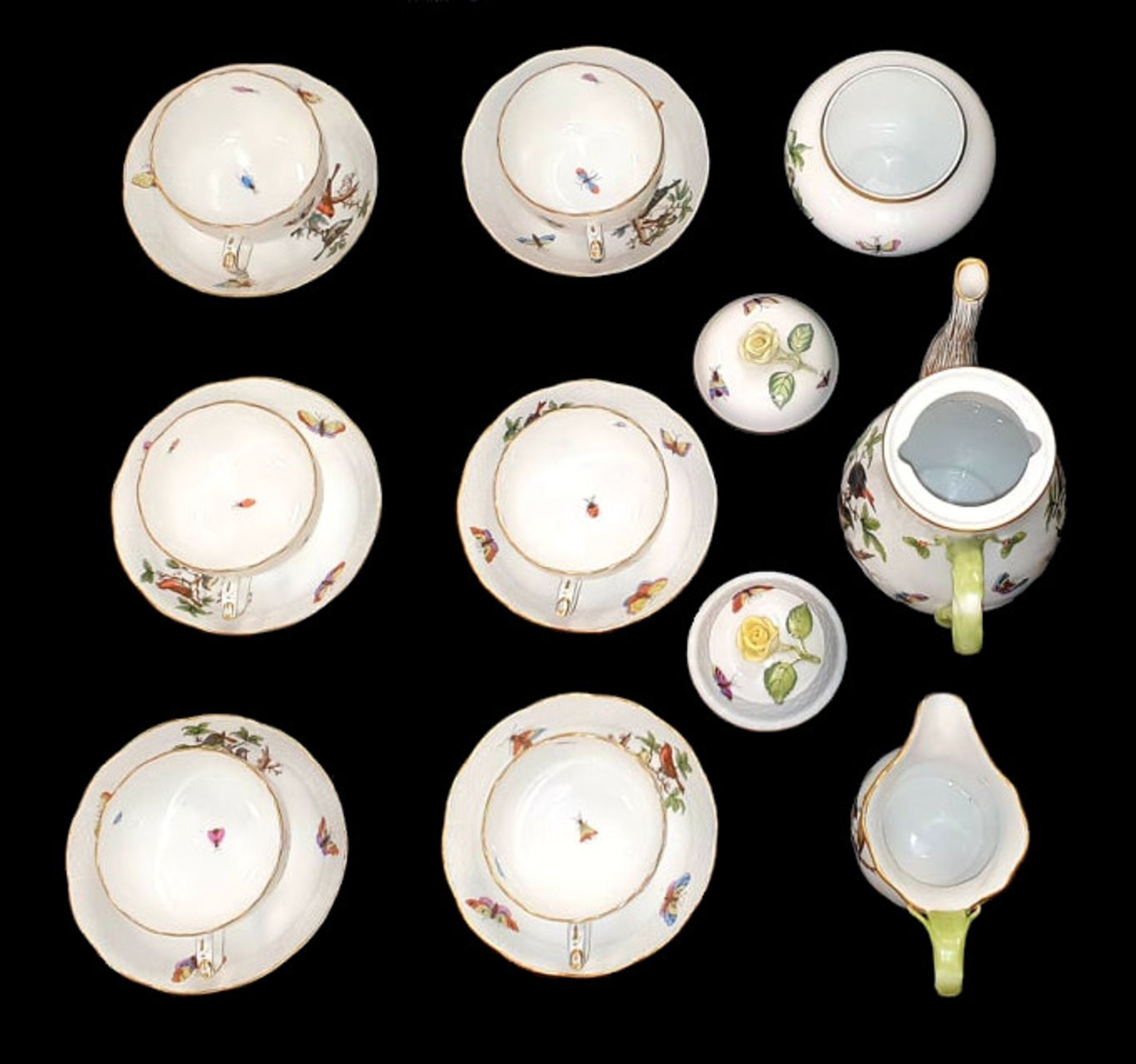 Herend | Rothschild Birds | 17 Pieces Coffee Set - Image 2 of 11