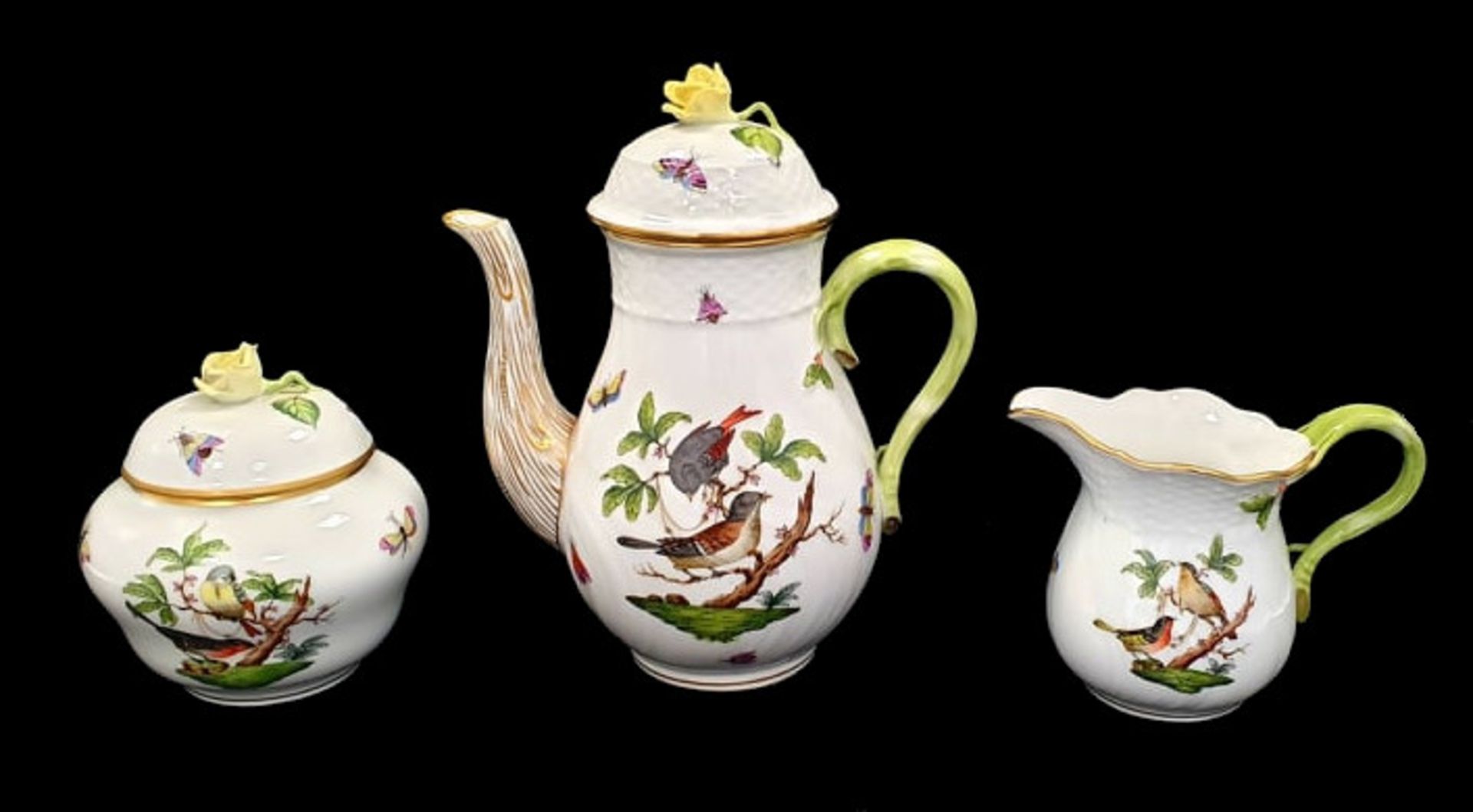 Herend | Rothschild Birds | 17 Pieces Coffee Set - Image 3 of 11