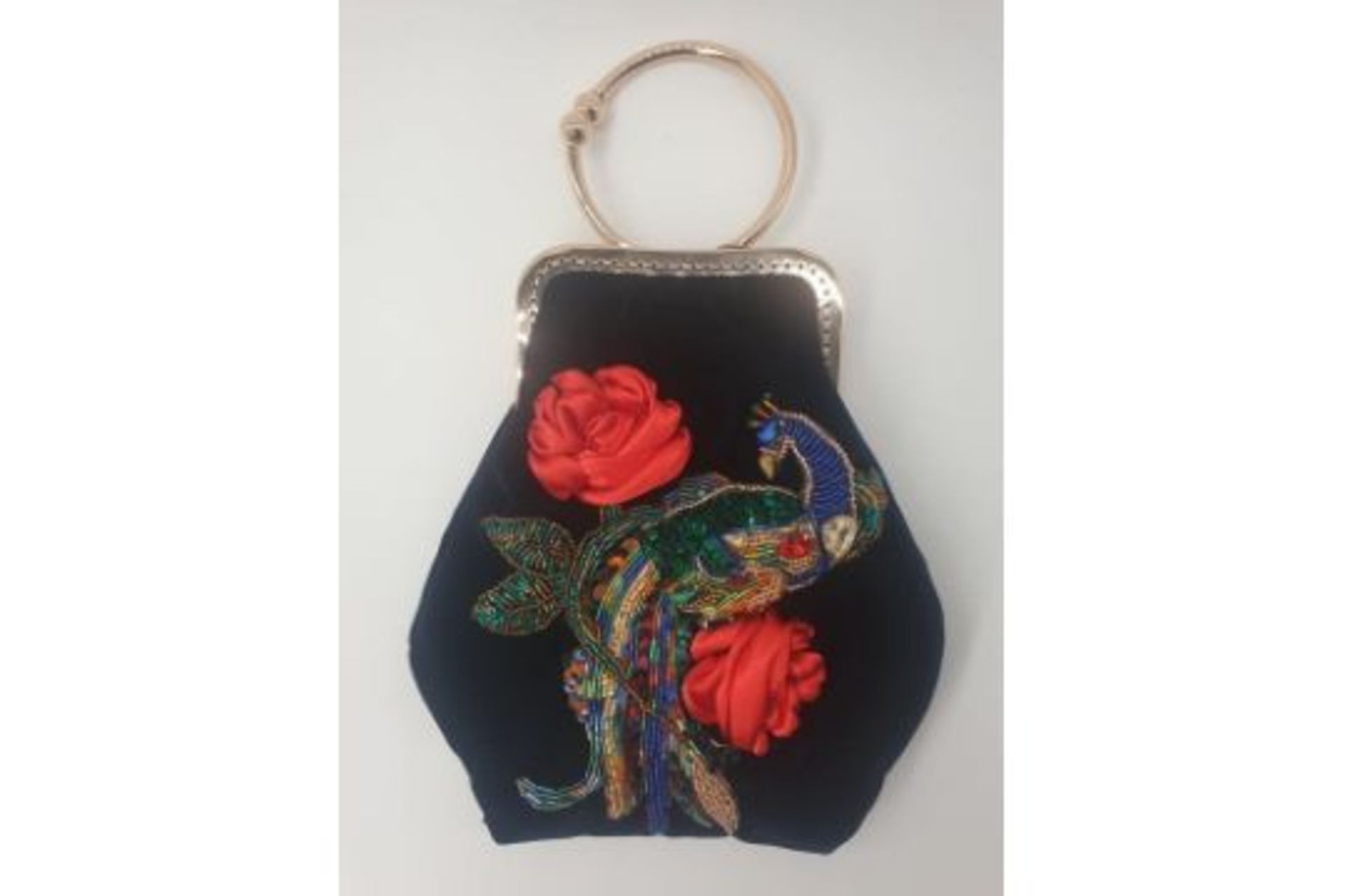 Embroided Handbag | Rose & Peacock