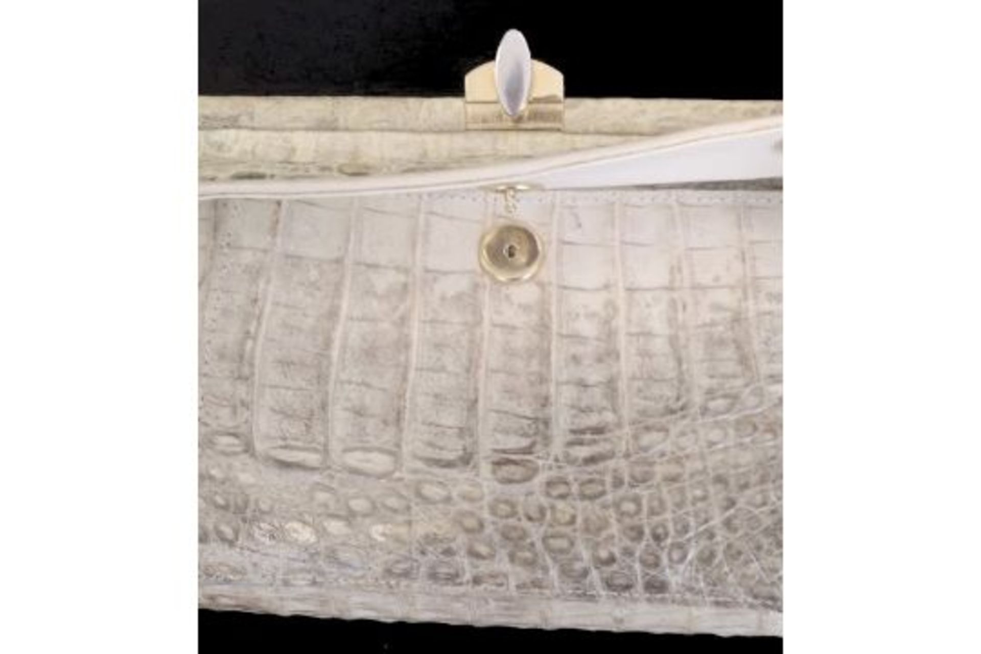 Handbag | White Crocodile | Vintage - Bild 6 aus 6