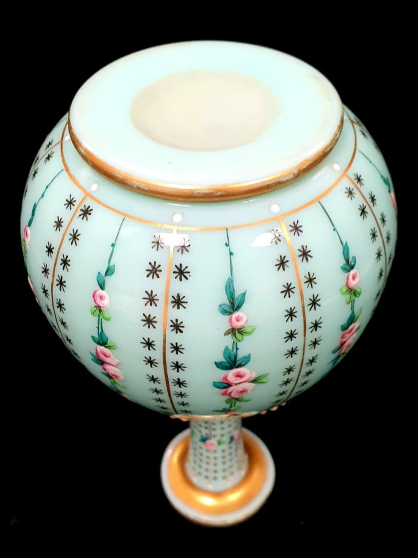 Bierdermeier Glass Vase | Enamel - Image 3 of 5