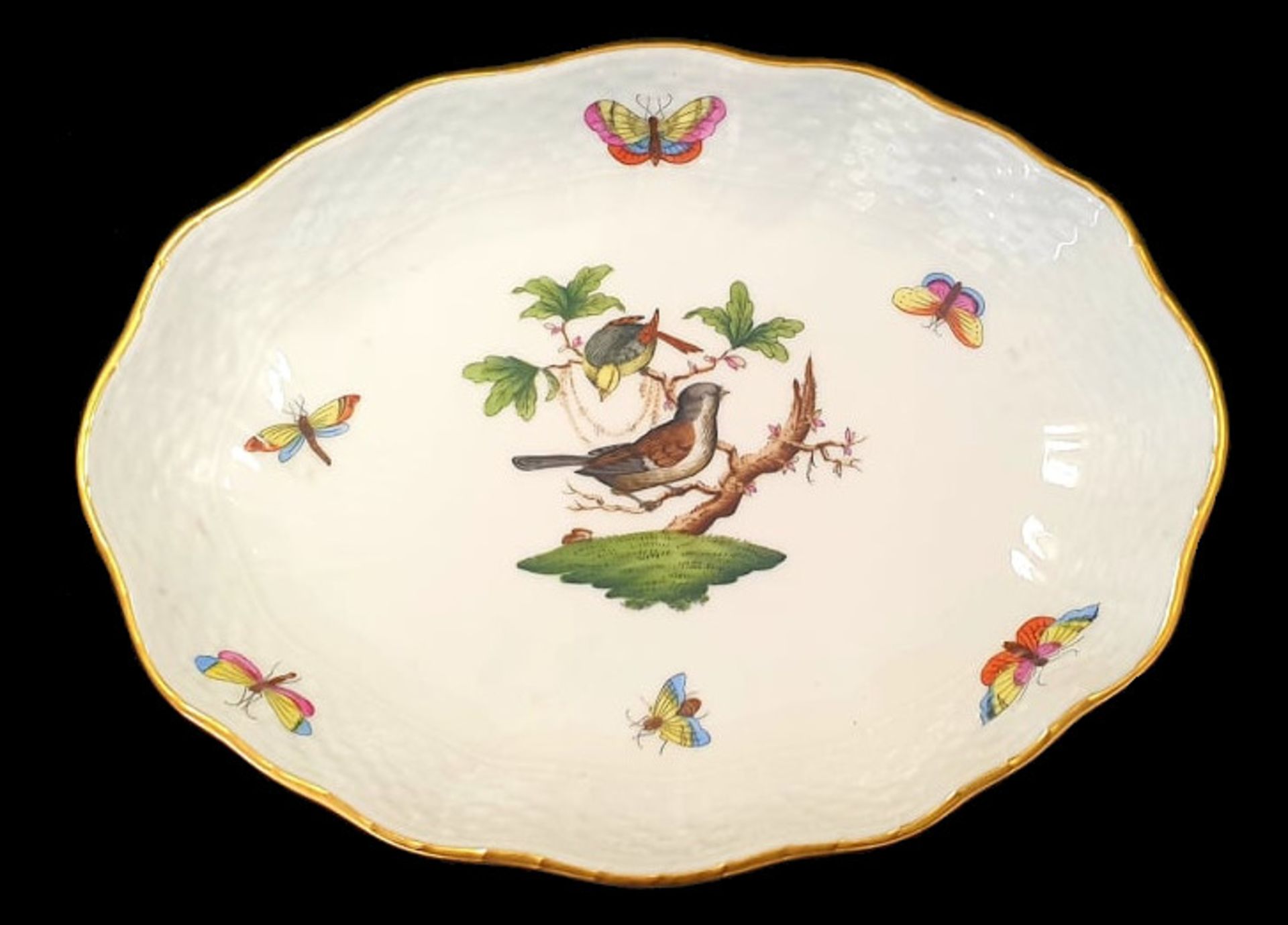 Herend | 4x Deco Plates | Rothschild Birds - Bild 6 aus 7