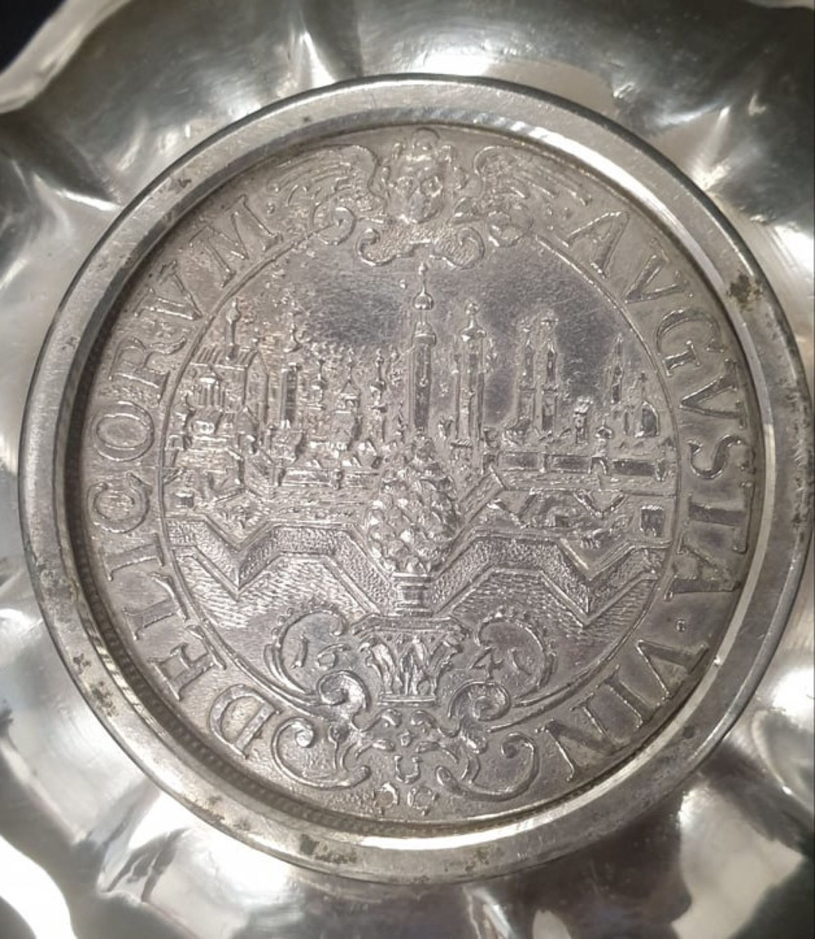 Silver dish | Austrian Silver | Rare Coin 1642 - Image 3 of 5