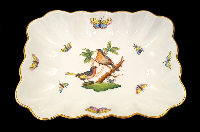 Herend | 4x Deco Plates | Rothschild Birds - Image 3 of 7