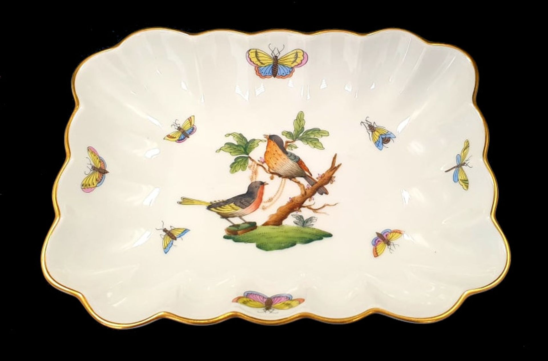 Herend | 4x Deco Plates | Rothschild Birds - Image 3 of 7