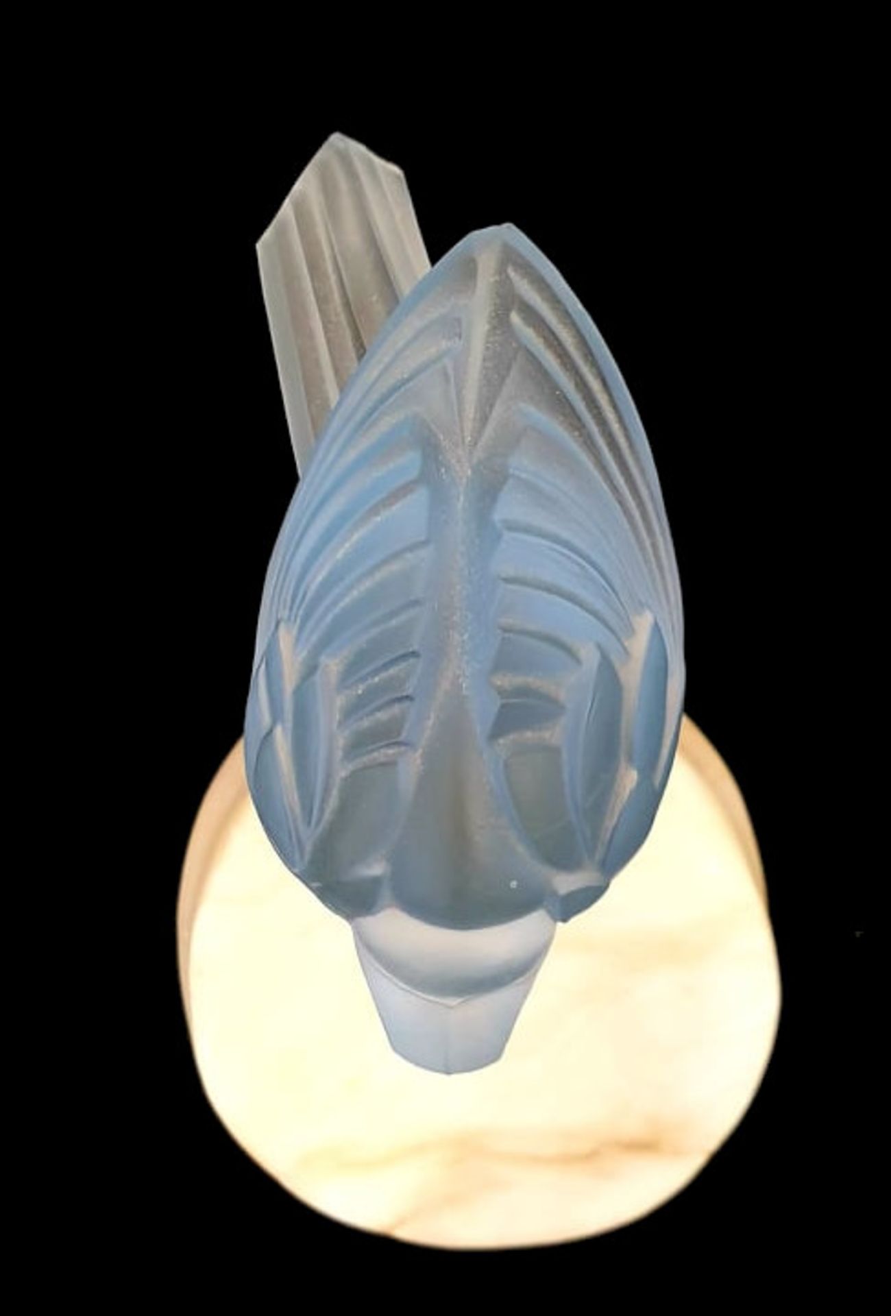 Glass Bird on Marble Base - Image 2 of 5