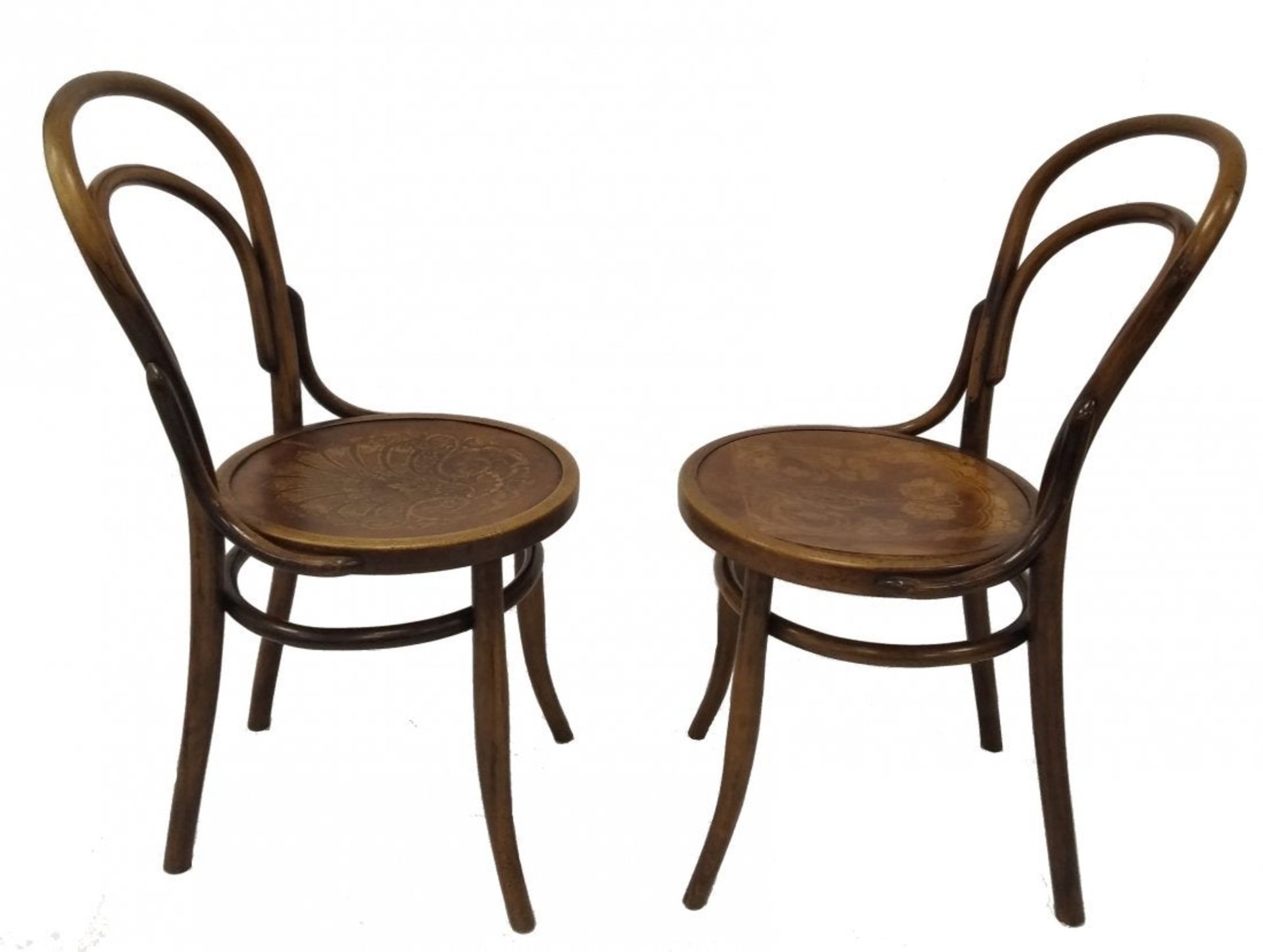 2 Chairs | Beech | Art Nouveau - Bild 3 aus 6
