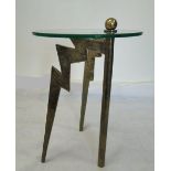 Solid Brass Table | Glass Top | Unique