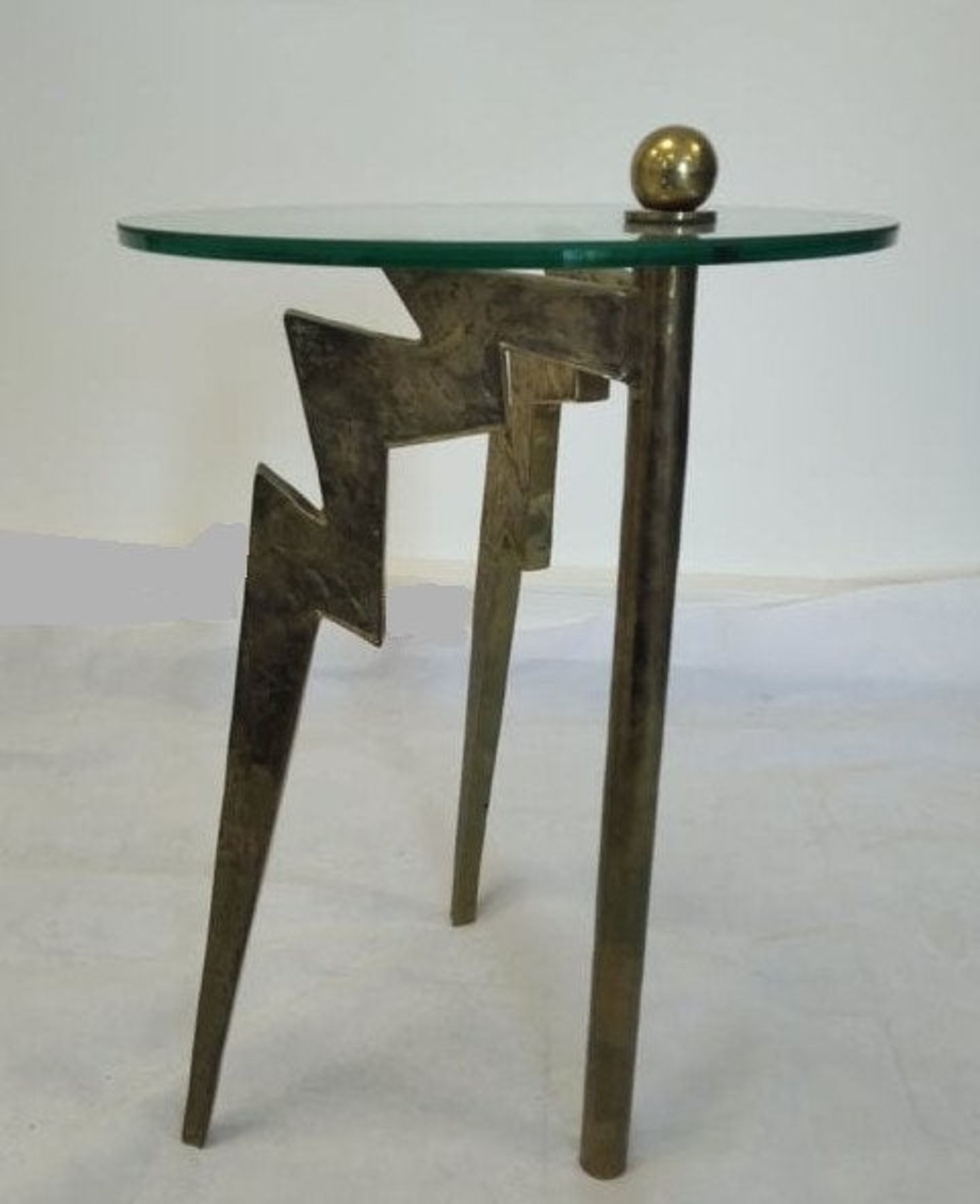 Solid Brass Table | Glass Top | Unique