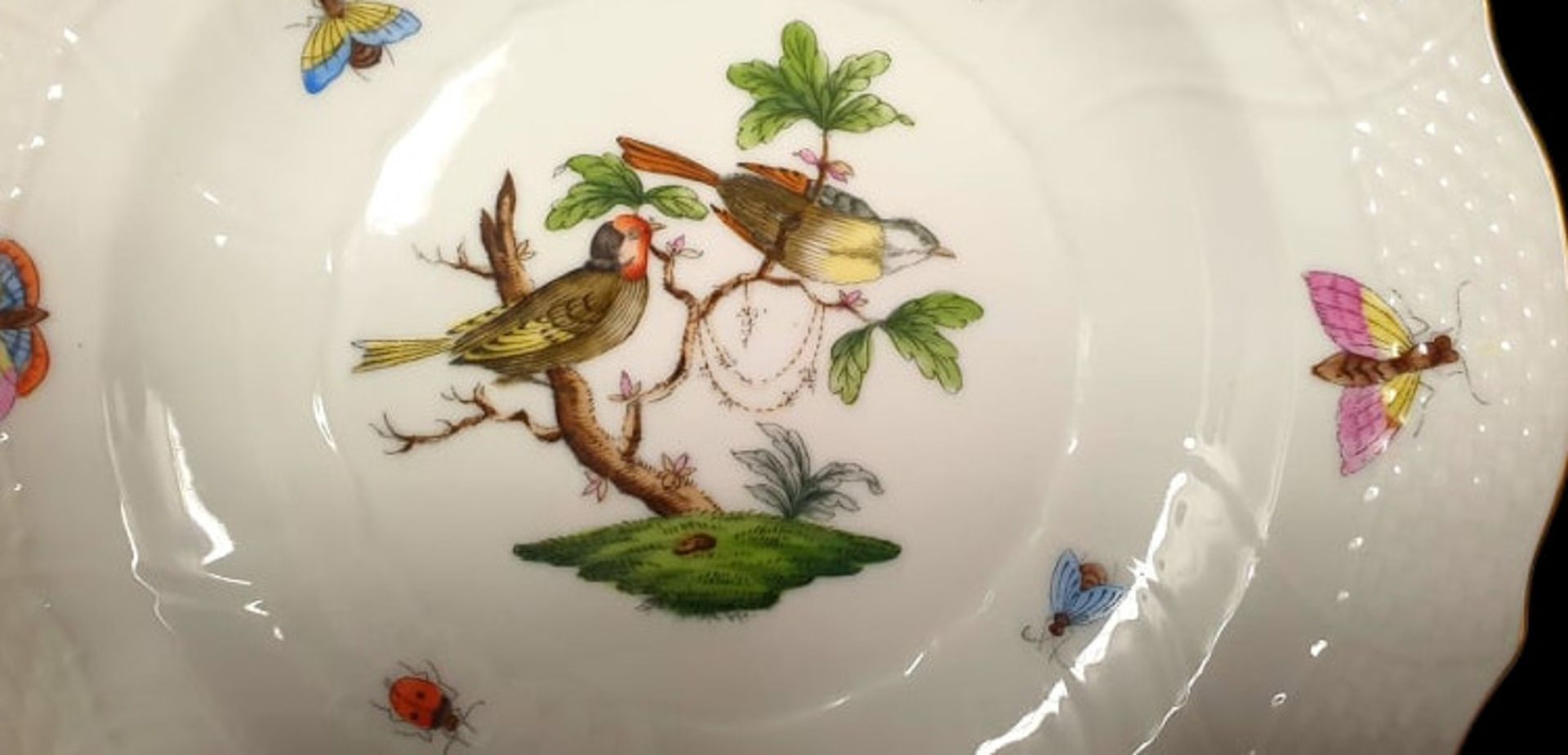 Herend | 12x Bread Plates | Ø 19cm | Rothschild Bird - Bild 2 aus 4