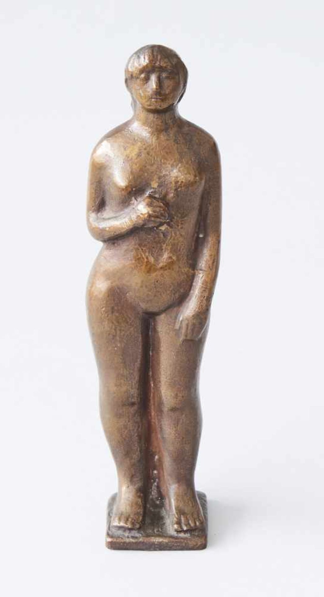 BronzeskulpturStehende Dame, 20. Jhdt. Höhe 26 cm