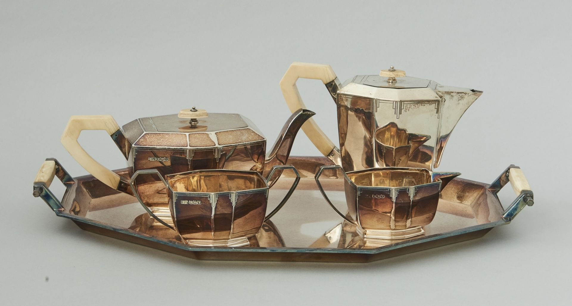 Art Deco Tee-Kaffeekern Sterling