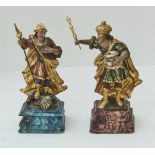 Paar Barockfiguren St. Victor und St. Georg