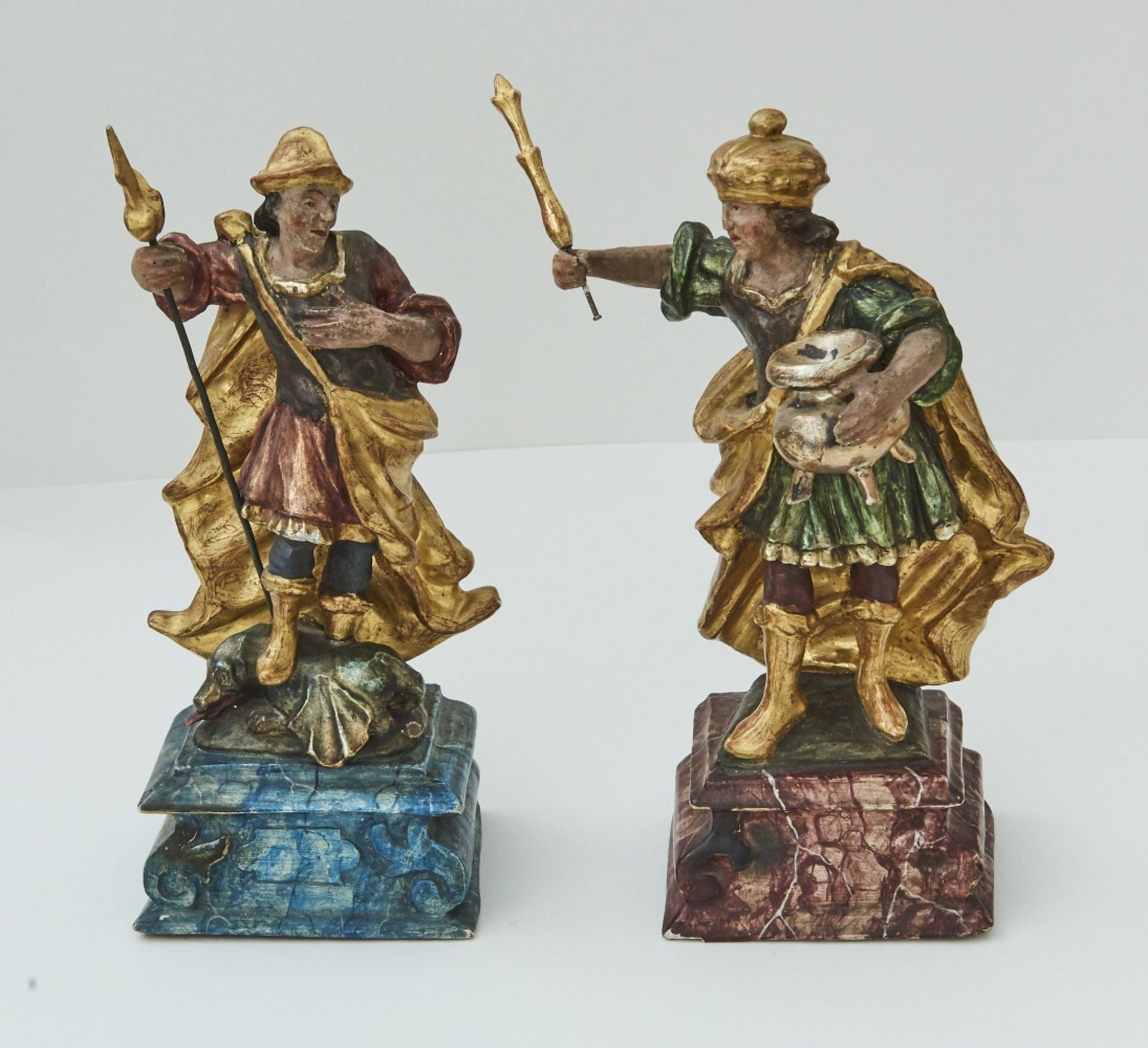 Paar Barockfiguren St. Victor und St. Georg