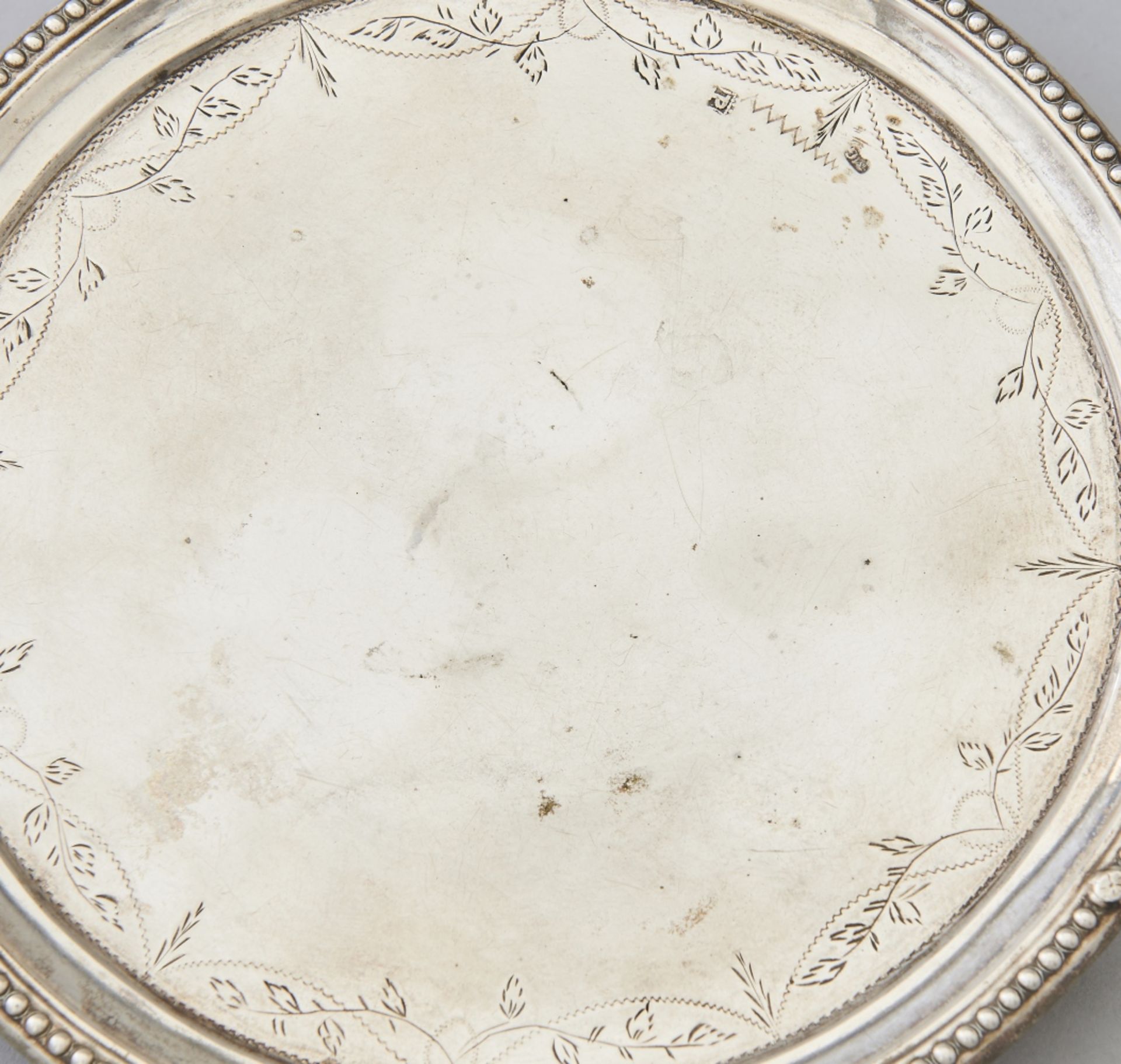 Salver 18./19. Jhdt. mit Tremulierstrich - Image 2 of 3