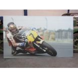 A Large Hard Mounted Photograph Of Barry Sheene