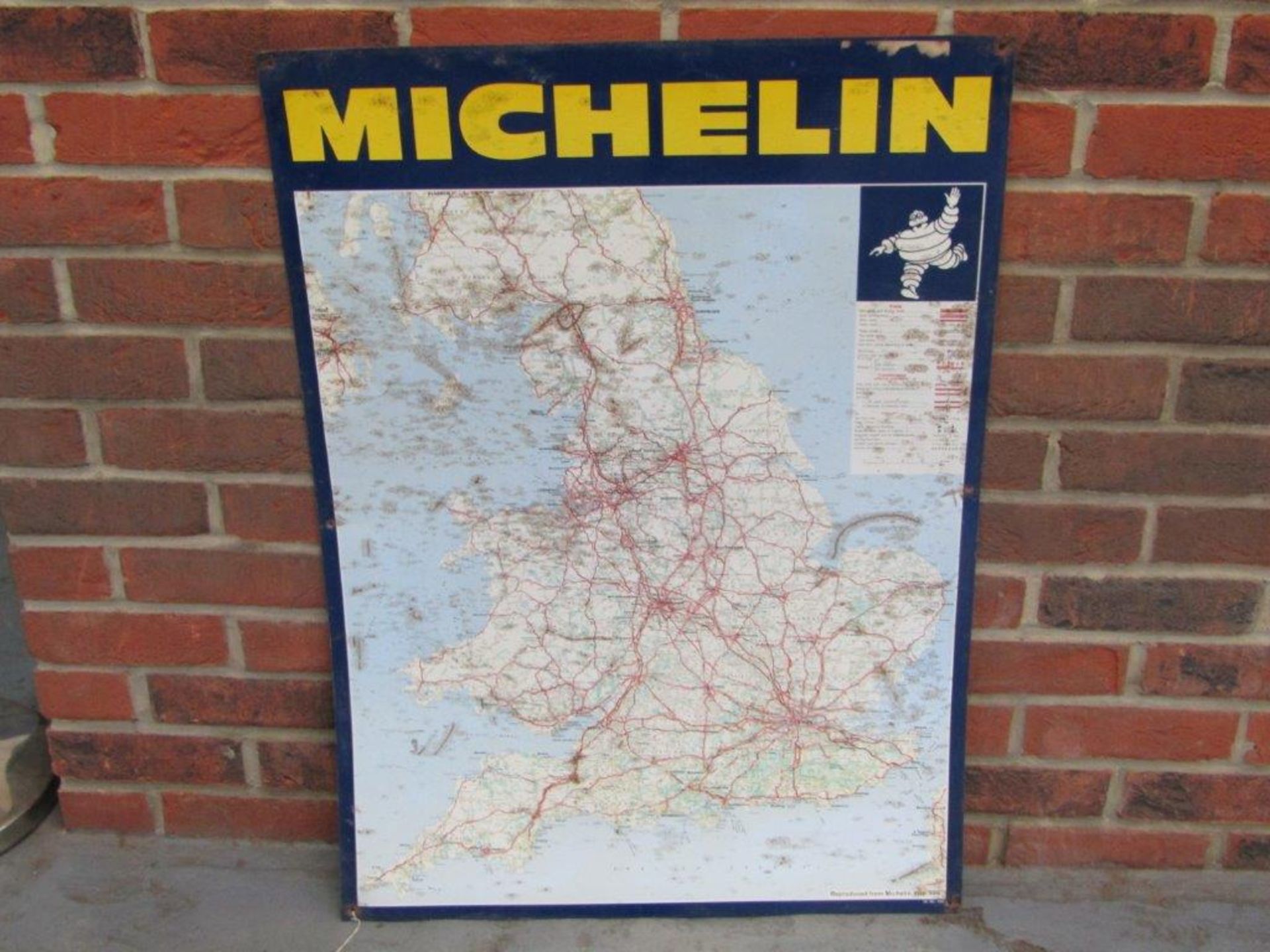 Michelin Tyres Tin Map Sign