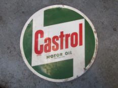 Circular Castrol Tin Sign