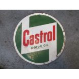 Circular Castrol Tin Sign