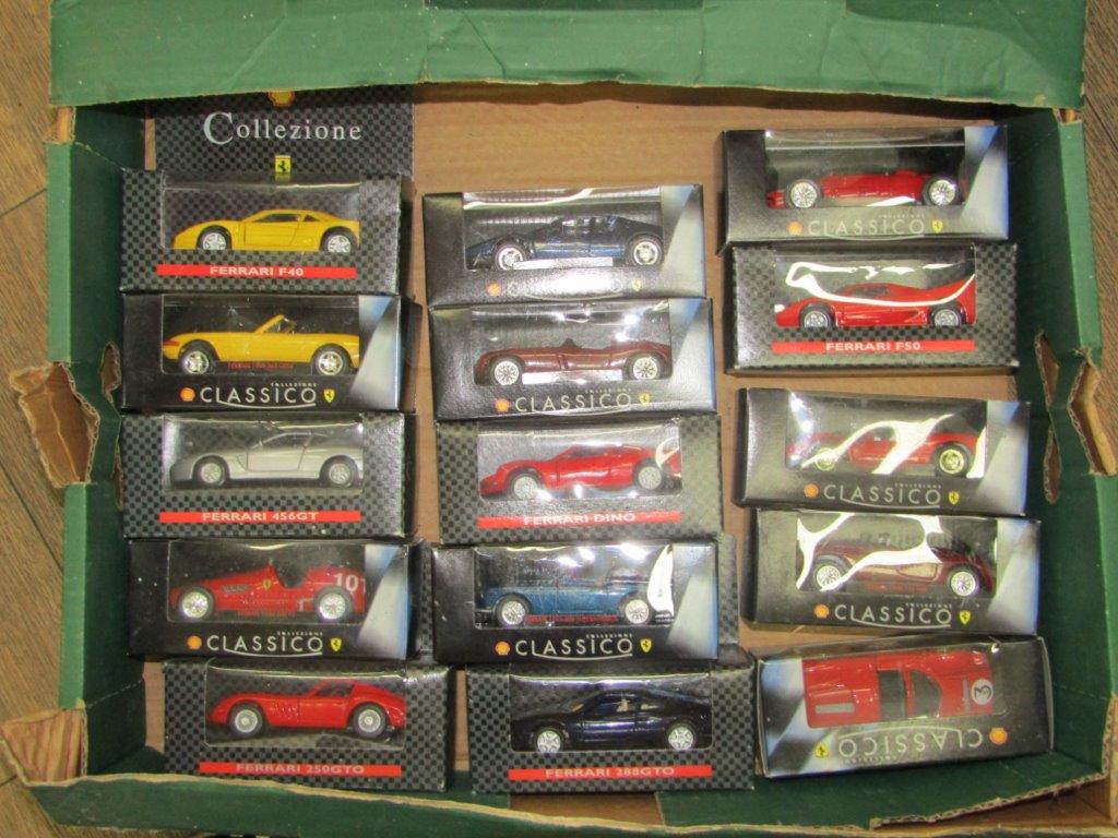 A collection of Boxed Model Ferraris