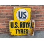 US Rubber U.S. Royal Tyres tin sign
