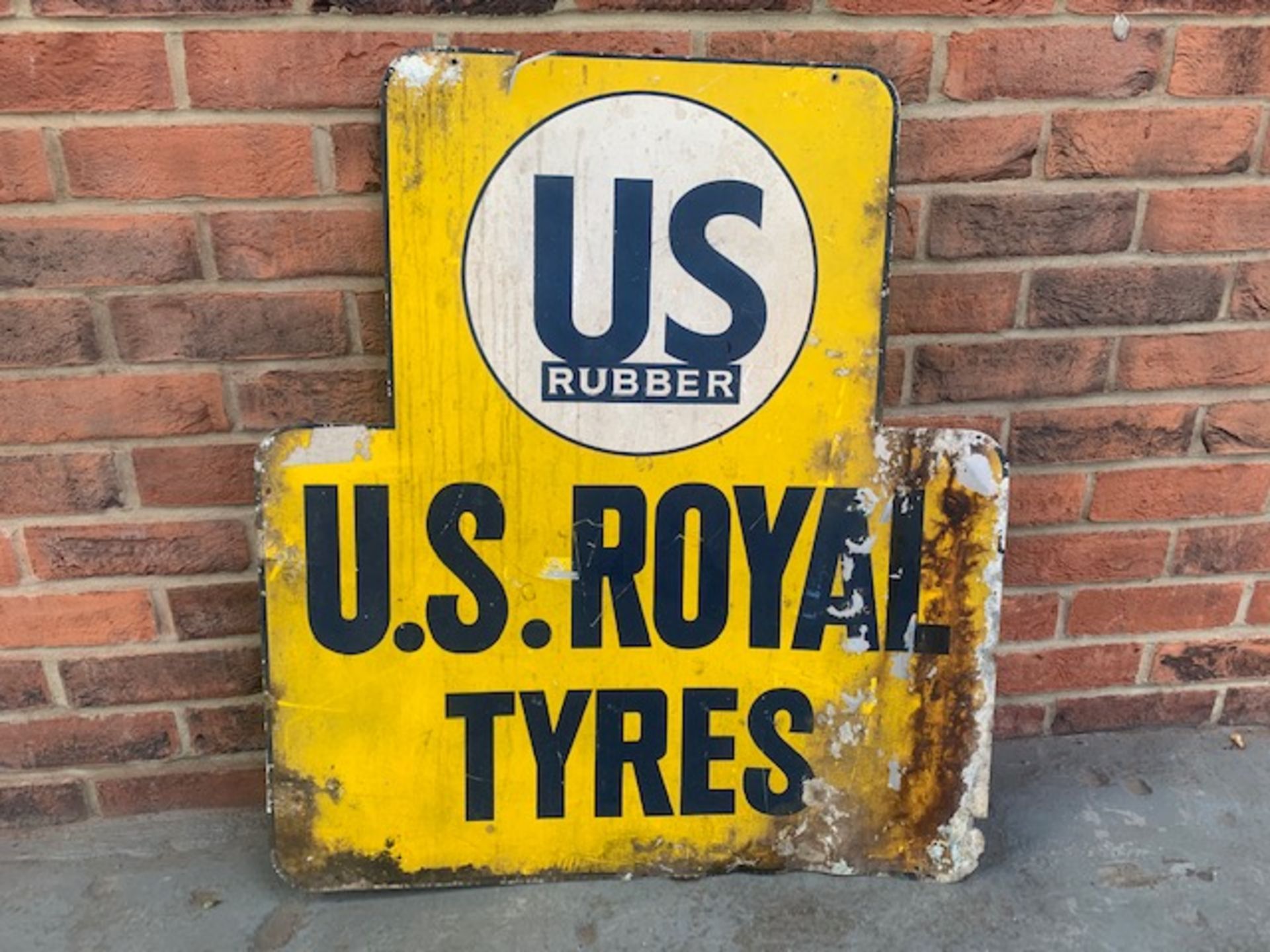 US Rubber U.S. Royal Tyres tin sign