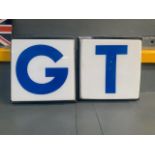 2 illuminated forecourt display letters