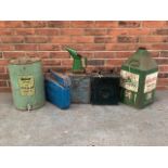 Mixed lot of oil and fuel cans