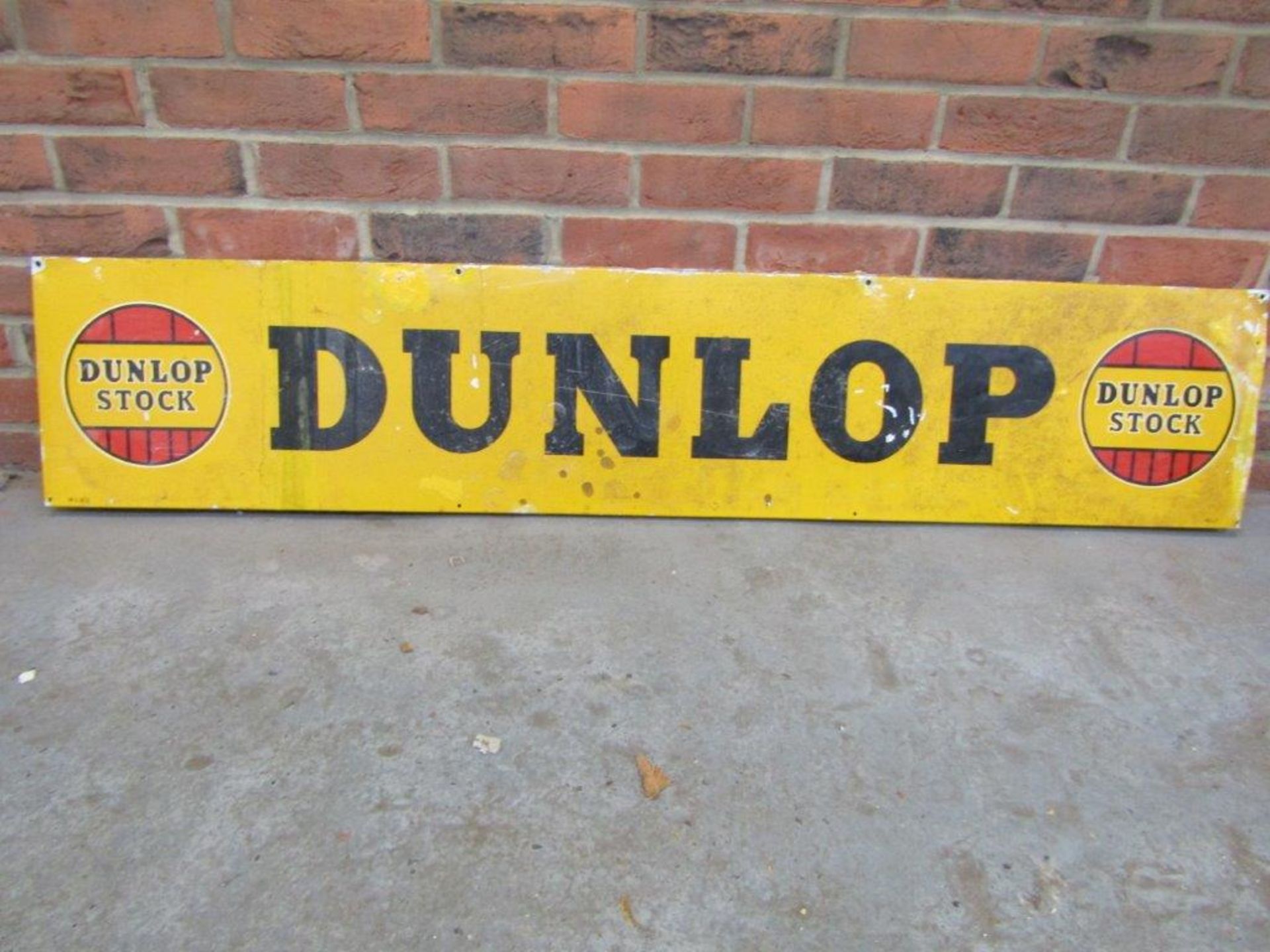 Vintage Dunlop Stock aluminium sign
