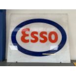 Large Perspex Esso forecourt advertising sign