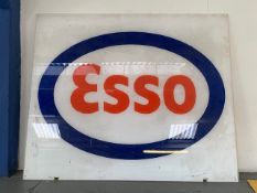 Large Perspex Esso forecourt advertising sign