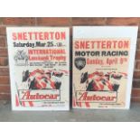 Two Original Snetterton Posters