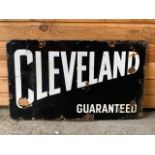 Vintage Cleveland double sided enamel sign