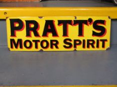 Pratts Motor Spirit Enamel Sign