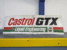 Large Castrol GTX Aluminium Sign