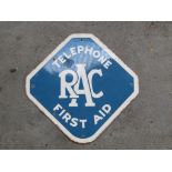 Original RAC Telephone First Aid Enamel Sign