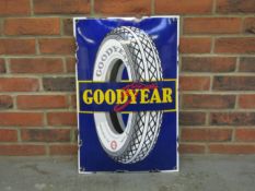 Goodyear Tyres Convex Enamel Sign