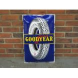 Goodyear Tyres Convex Enamel Sign